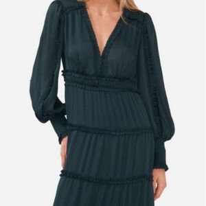 Chelsea & Violet Deep Green Long Sleeve Dress
